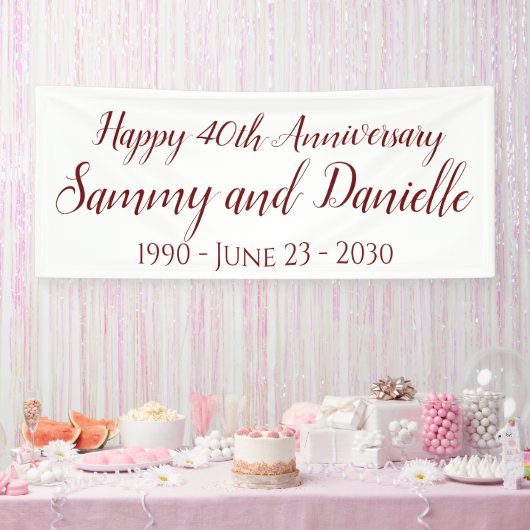 40e Jubileum Party Banner Decoration (Feest)