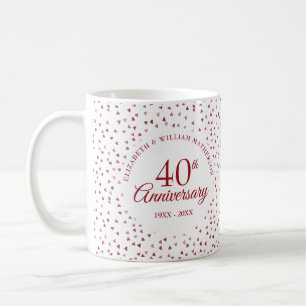 40e jubileum Robijnen Hartjes Koffiemok