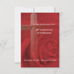 40e Jubileum Rozen Voorzijde gebeden Kaart