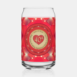 40e Jubileum Ruby Blikvorm Glas