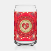 40e Jubileum Ruby Blikvorm Glas (Achterkant)