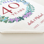 40e Jubileum Ruby Floral Bluebell Wreath Sherpa Deken (3/4)