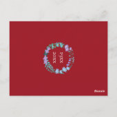 40e Jubileum Ruby Floral Bluebells Change Date Briefkaart (Achterkant)