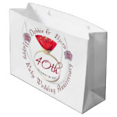 40e Jubileum Ruby Groot Cadeauzakje (Achterkant Gekanteld)