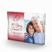 40e Jubileum Ruby Heart 40 JAAR IN FOREVER Fotoblokken (Rechts)