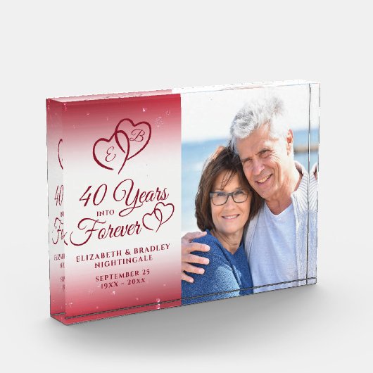 40e Jubileum Ruby Heart 40 JAAR IN FOREVER Fotoblokken (Links)