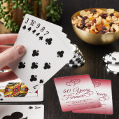 40e Jubileum Ruby Heart 40 JAAR IN FOREVER Pokerkaarten (Insitu)