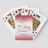 40e Jubileum Ruby Heart 40 JAAR IN FOREVER Pokerkaarten (Achterkant)
