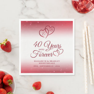 40e Jubileum Ruby Heart 40 JAAR IN FOREVER Servet