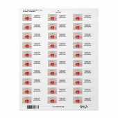 40e Jubileum Ruby Hearts Etiket (Full Sheet)