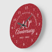 40e Jubileum Ruby Hearts Grote Klok (Hoek)