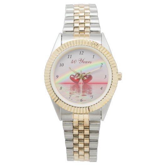 40e Jubileum Ruby Hearts Horloge (Voorkant)