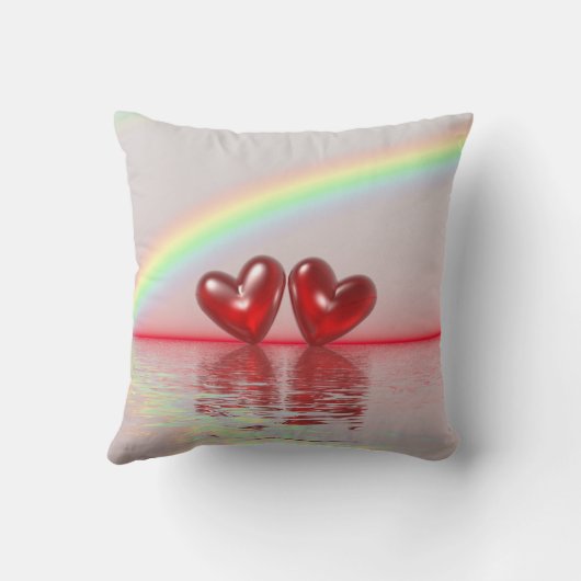 40e Jubileum Ruby Hearts Kussen (Achterkant)