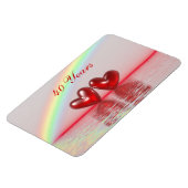 40e Jubileum Ruby Hearts Magneet (Linkerzijde)