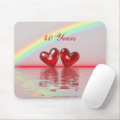 40e Jubileum Ruby Hearts Muismat (Met muis)