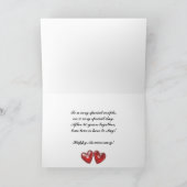 40e Jubileum Ruby Hearts (voor foto) Kaart (Binnen)