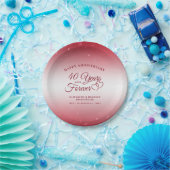 40e Jubileum Ruby HEEFT JAREN IN HET BUITENLAND Papieren Bordje (Feest)