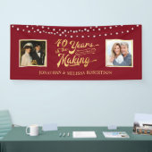 40e Jubileum ruby licht dan & nu foto's Spandoek (Beurs)