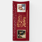 40e Jubileum ruby licht dan & nu foto's Spandoek (Verticaal)