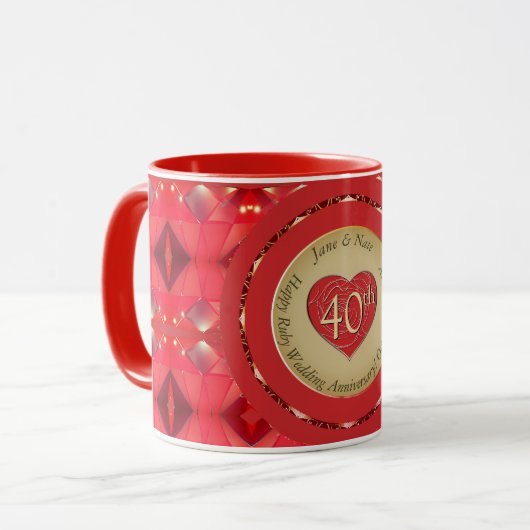 40e Jubileum Ruby Mok (Voorkant links)
