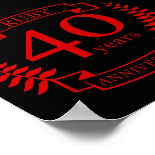 40e JUBILEUM RUBY Poster (Hoek)