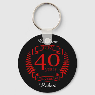 40e JUBILEUM RUBY Sleutelhanger