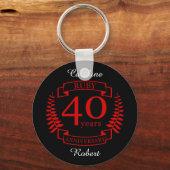 40e JUBILEUM RUBY Sleutelhanger (Voorkant)