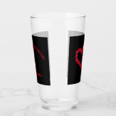 40e Jubileum Ruby Trouwgeschenk: Gepersonaliseerd Glas (Links)