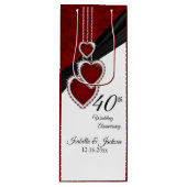 40e Jubileum van het Ruby Wedding - Wijn Cadeautas (Voorkant)