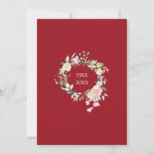 40e Jubileum Verander de Datum Rozen Garland Kaart (Achterkant)