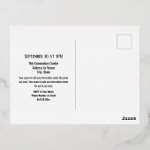 40e klas reünie Elegant zwart Folie Feestdagen Briefkaart (Achterkant)