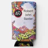 40e Mannen Birthday Bad Boy Funny Face Cut-out (Achterkant)