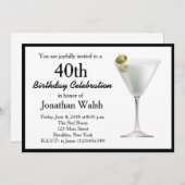 40e Martini surprise Invitation d'anniversaire (Devant / Derrière)