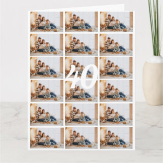 40e of elke leeftijd Fotocollage Grote Verjaardag  Kaart
