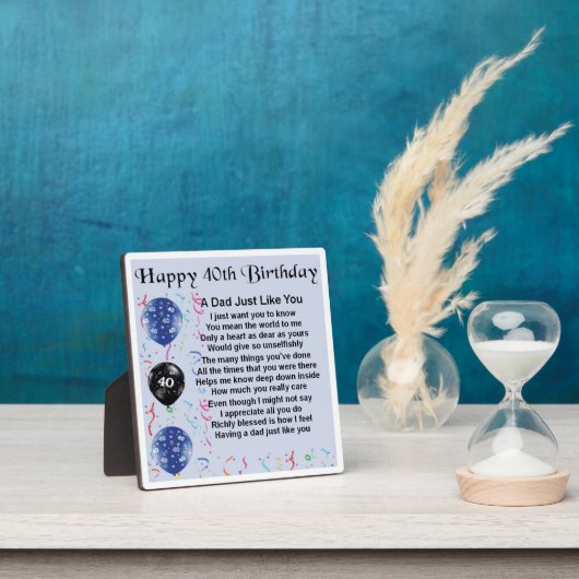 40e Poem Plaque de Papa Birthday (Insitu)