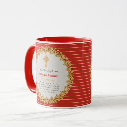 40e priesterwijding RUBY MUG - ELKE GELELIDE Mok (Voorkant links)
