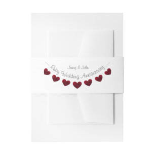 40e robijn trouwdag bunting ontwerp uitnodigingen wikkel