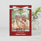 40e robijnen huwelijksjubileum foto kaart (Staand voorkant)