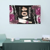 40e Roos van de Birthday Wine Luxury Banner (Beurs)