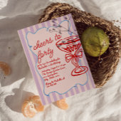 40e Roze Hand getekend Kleurrijke Champagne Verjaa Kaart