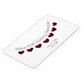 40e ruby bruiloft hartslag magneet (Linkerzijde)