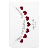 40e ruby bruiloft hartslag magneet (Verticaal)