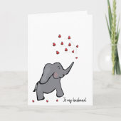 40e ruby bruiloft husban elephant card kaart (Voorkant)