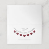 40e Ruby Bruiloft Jubileum plaats kaarten (Buitenkant ongevouwen)