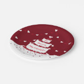 40e Ruby bruiloft jubileum taart en Bunting Papieren Bordje (Gekanteld)