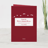 40e Ruby Bruiloft Jubileum taart kaart (Achterkant)