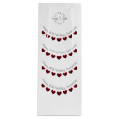 40e Ruby Bruiloft Jubileum wijngeschenkzak Wijn Cadeautas (Voorkant)