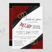 40e Ruby Jubileum Design Kaart (Voorkant / Achterkant)