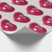 40e Ruby-Jubileum | DIY-tekst Cadeaupapier (Hoek)