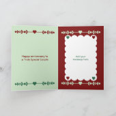 40e Ruby Jubileum foto groen bordeauxrood Kaart (Binnen)